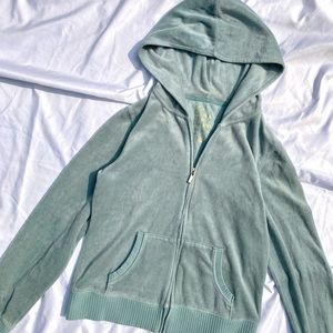 Y2K VS Plush set, Lush Soft Sage Green Zip-up Hoodie & pant